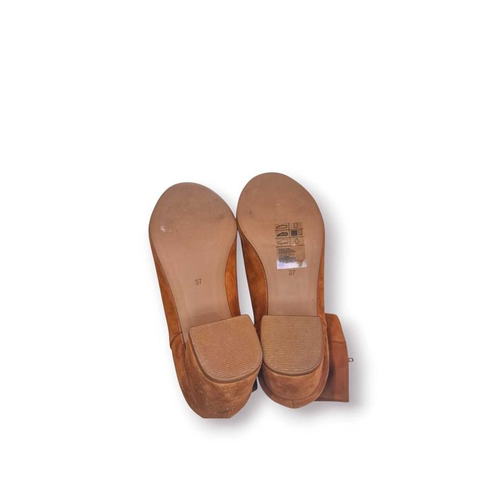 Botins H&M – Suede (Camurça) Castanho – Tamanho 37 | Salto Médio