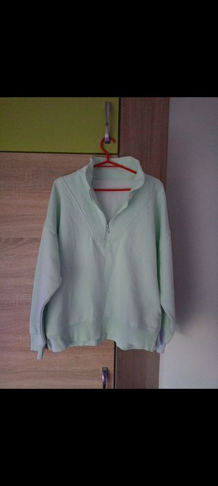 Ocieplana bluza miętowa L xl