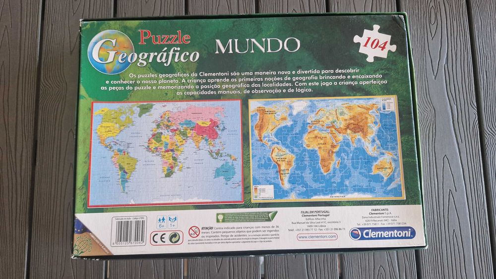 Puzzle Geográfico Mundo, Clementoni