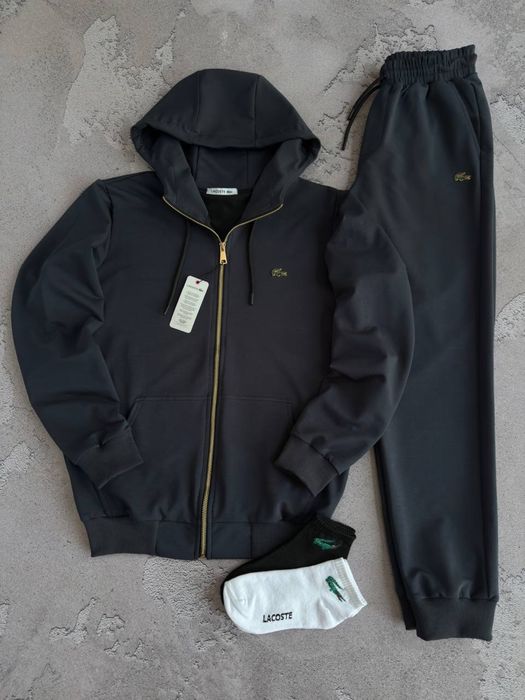 Чоловічий костюм Lacoste+2 пари шкарпеток! Чорний, синій, сірий! Нові! Оплата при отриманні! Розміри: S,M,L,XL,XXL