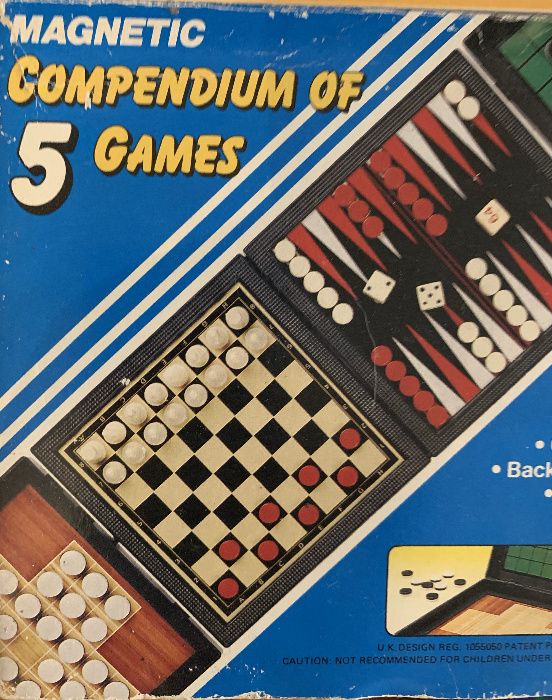 5 jogos reunidos - tabuleiro magnético