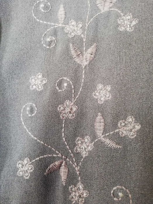 bluzka koszulowa damska taliowana 4XL  48 haftowana glamour styl retro