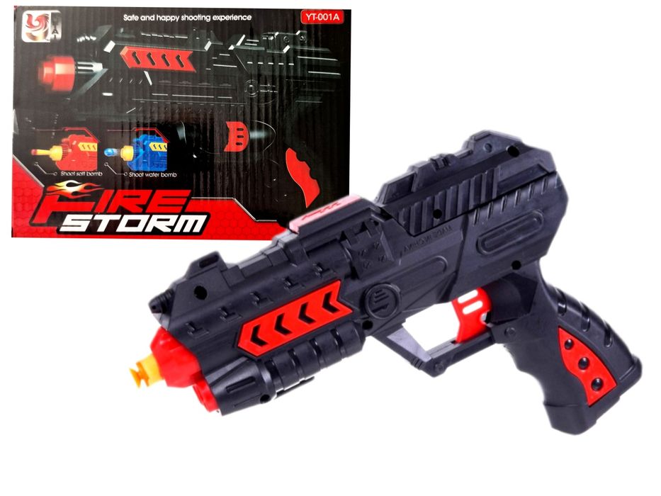 Pistolet zabawkowy 2w1 kulki żelowe strzałki piankowe
