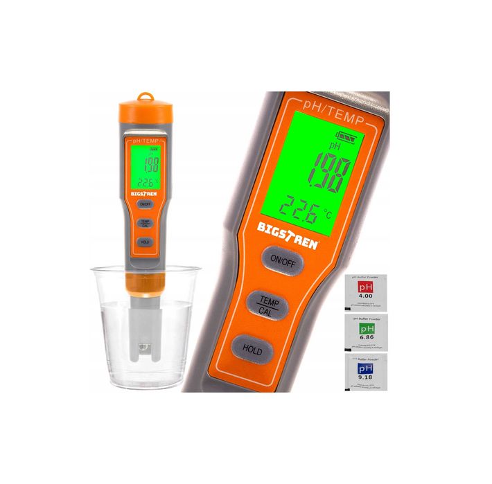 MIERNIK PH Tester Kwasomierz Wody ATC Basenowy Termometr Elektroniczny