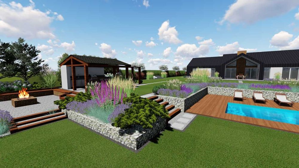 Projektowanie OGRODÓW, wizualizacja ELEWACJI gratis