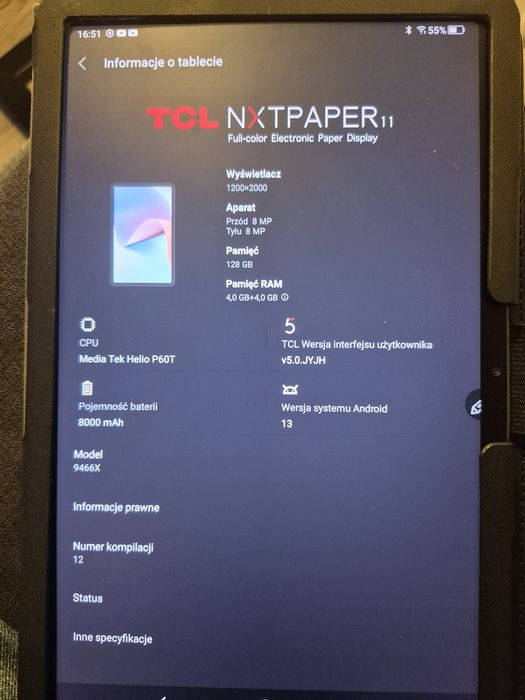 Tablet TCL 9466x j.nowy