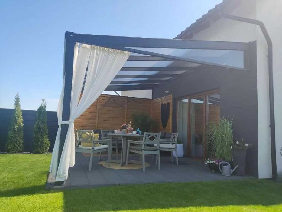 Zadaszenie aluminiowe PRO z dachem poliwęglanowym 350x1006 m