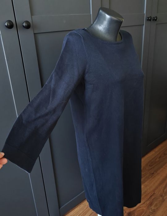 Sukienka sweterkowa bawełna dopasowany L rękaw 3/4 Tommy Hilfiger