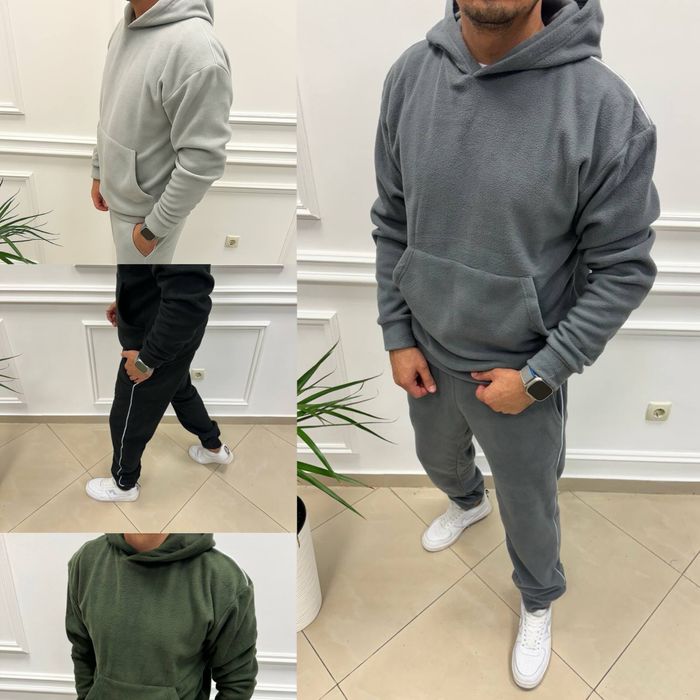 Чоловічий дуже теплий стильний костюм фліс полар щільний та теплий