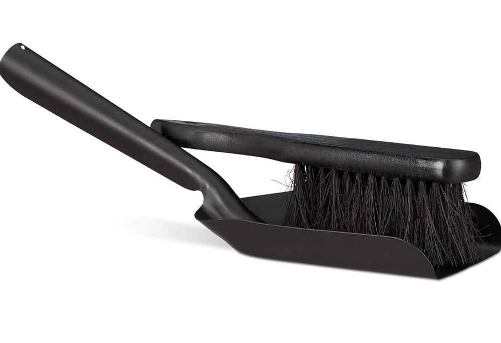 Relaxdays Zestaw do zamiatania, mały, 41 cm, trwała stal, zmiotka