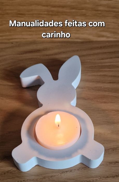 Porta velas  coelho perfumado
