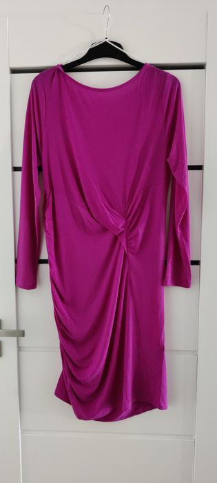 Bonprix 44/46 sukienka asymetryczna z marszczeniami dzianinowa