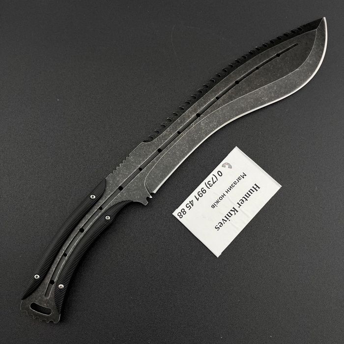 Цельнометаллический нож кури из стали D2 Ніж кукрі зі сталі D2