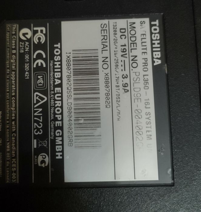 Toshiba Satélite L350