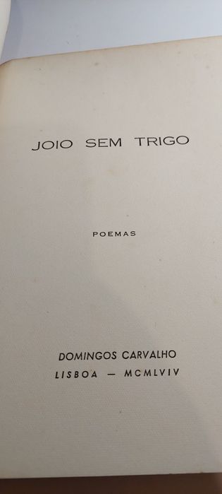 Jogo sem Trigo - Domingos Carvalho (1954)