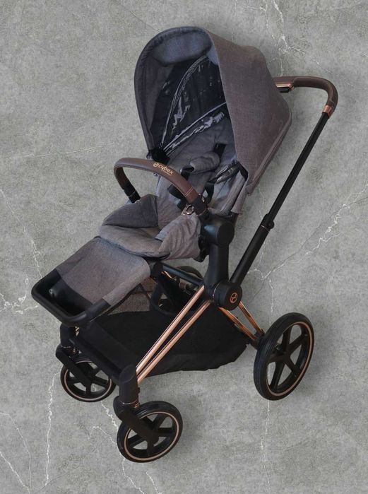 Cybex priam platinum rose gold + assento de passeio