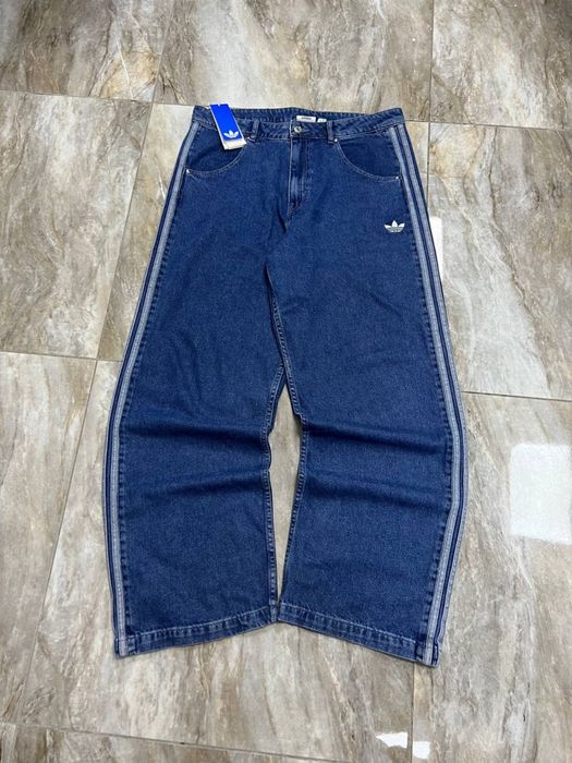 Нові широкі джинси Adidas Baggy jeans three stripes широкие джинсы адидас бегги Y-3