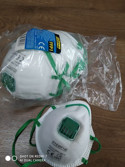 Maseczki FFP1 przeciw pyłowe inter-s i topex
