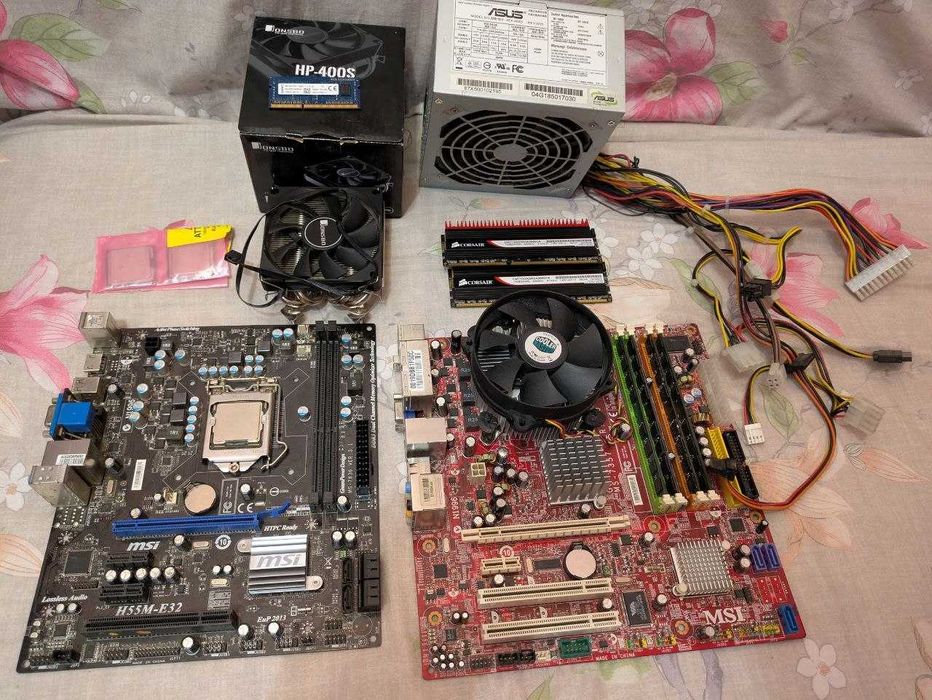 Комплектуючі Xeon x5450 - 4 Ядра, ddr3 8 по 2, БП Asus 450W, SO-DIMM ddr3 4gb, Mini itx кулер,