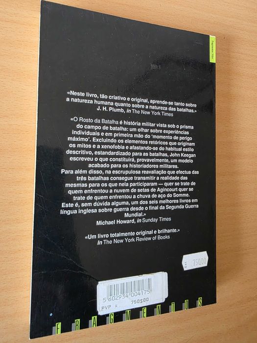 Livro "O Rosto da Batalha" de John Keegan