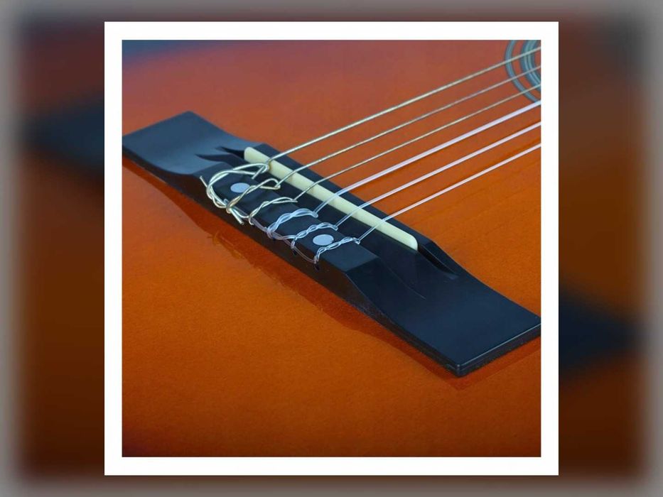 Nowa Gitara Klasyczna 4/4 Do Nauki Zestaw Pokrowiec Pasek Struny