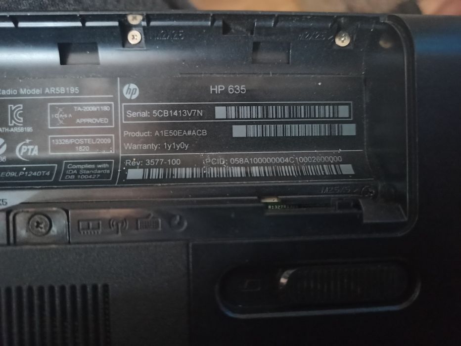 Ноутбук HP635 бу