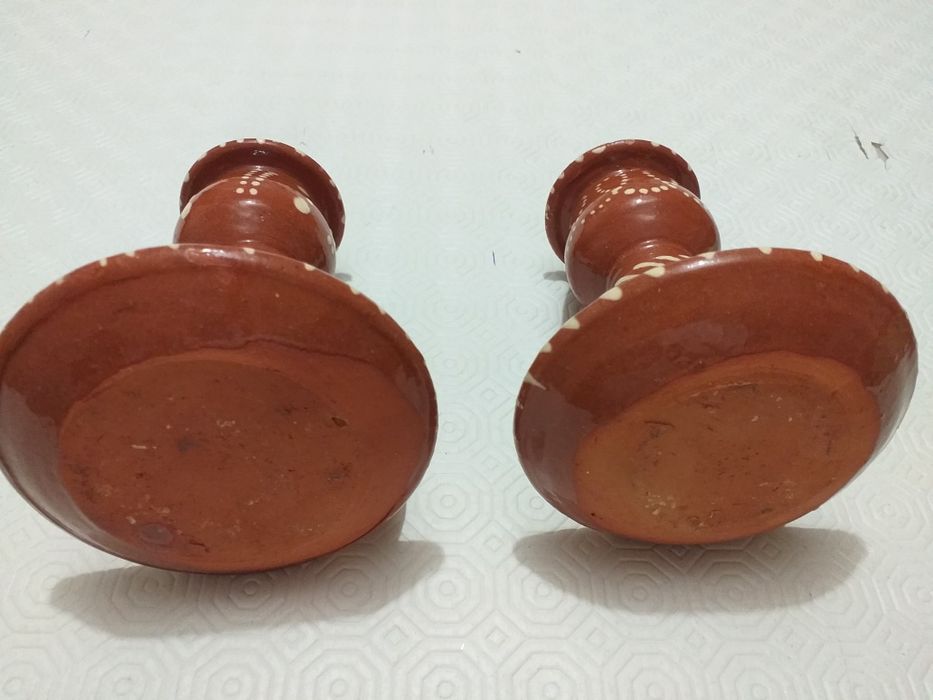 Castiçais Barro Pintado