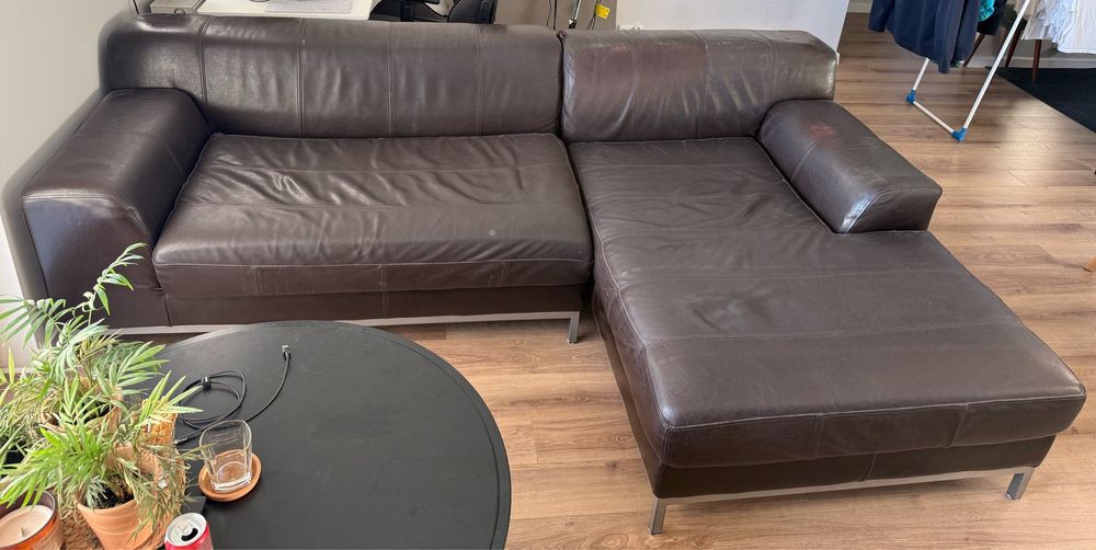 Narożnik ze skóry 165x256 cm