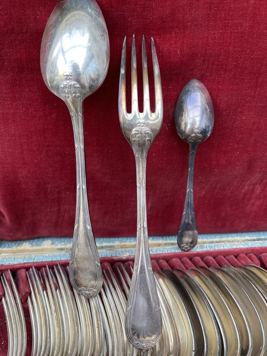 cailar bayard 90 stare francuskie postebrzane sztućce 36szt