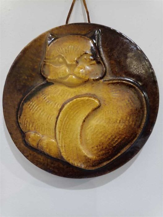 KOT - Płaskorzeźba naścienna Keramik Steuler - lata 60