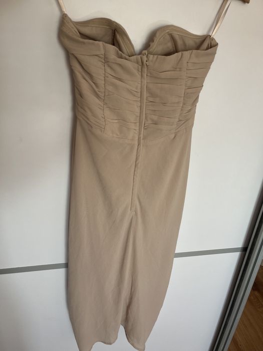 Beżowa elegancka sukienka 36 H&M