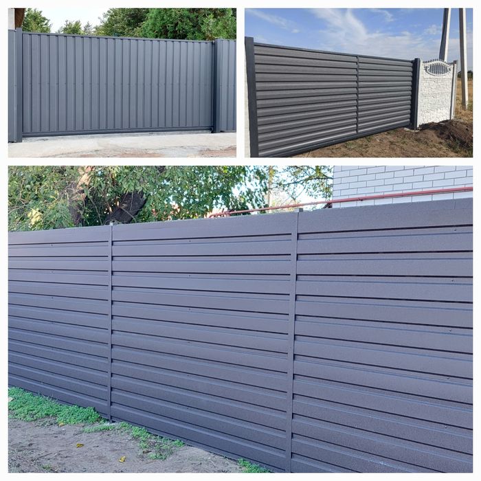 Еврозабор.Бетонная лента под забор.Ворота.Бетонна Пiдмурівка.Фундамент