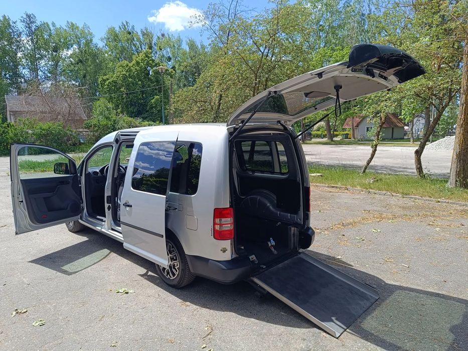 Volkswagen Caddy Rampa Dla Niepełnosprawnych Inwalida Long DSG Kamera Nawigacja