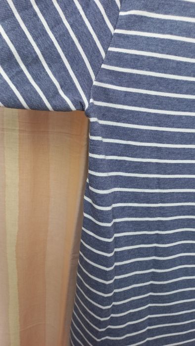 Camisola unisexo riscas azul e branco