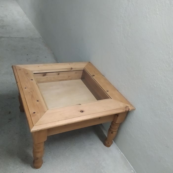 Gablota, stół, drewno, sosna