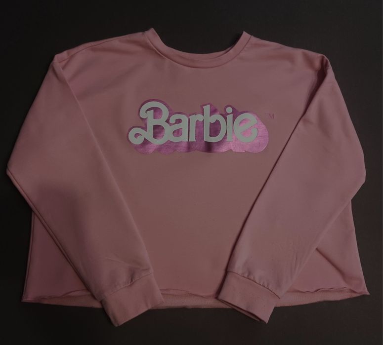 Różowa bluza crop szeroka Barbie rozmiar XS