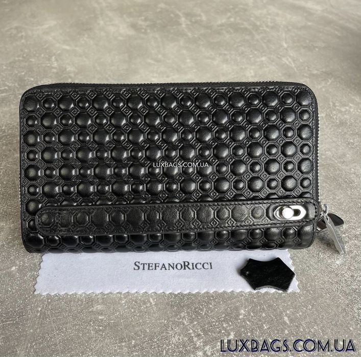 Мужской кожаный клатч кошелек Stefano Ricci
