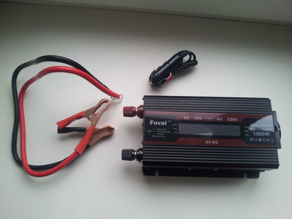 Инвертор Foval 1500 Вт (без чистого синуса) 12 - 220 вольт