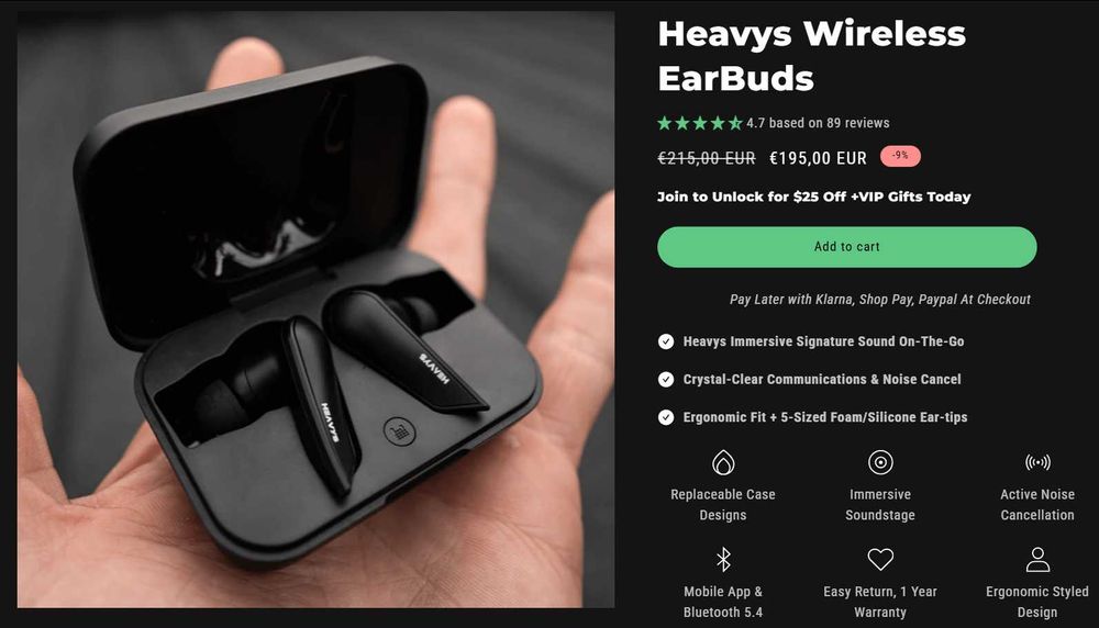 TWS Навушники HEAVYS H1E Wireless EarBuds