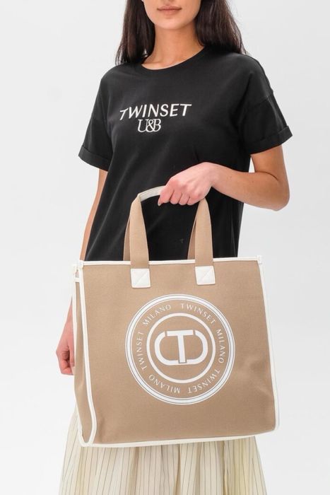 TWINSET Женская тканевая сумка-шоппер