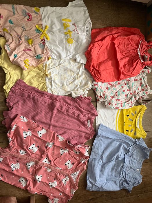 Zestaw rampersow na lato 74