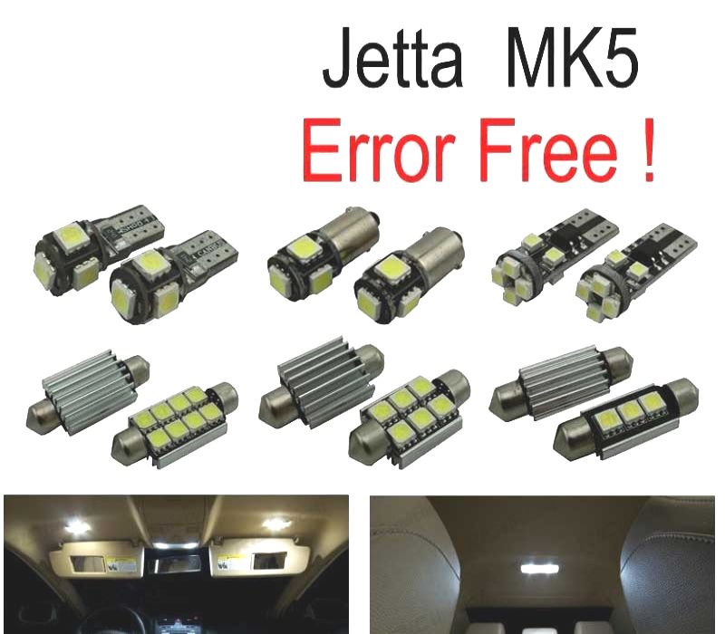 KIT COMPLETO 12 LAMPADAS LED INTERIOR PARA VOLKSWAGEN VW JETTA 5 MK5 05-10