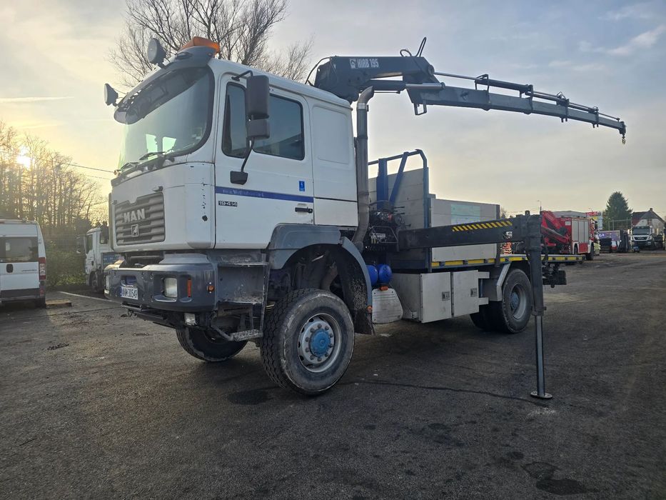 MAN 19.414  MAN 4x4 HDS Energetyka HIAB 195 Żuraw Dźwig