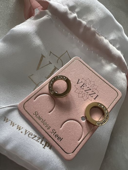 Kolczyki kolka zlote z cyrkoniami vezzi