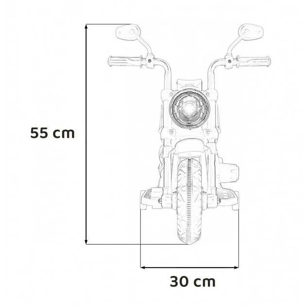 Електромотоцикл на акумуляторі Chopper FASTER, рожевий