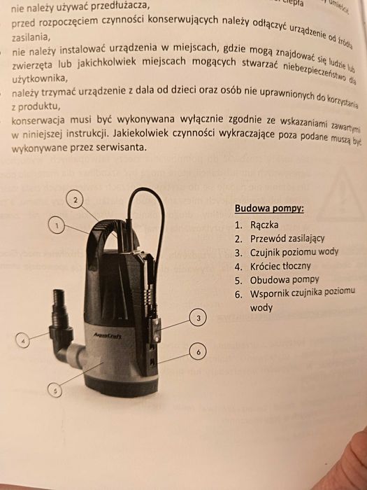Pompa płytkossąca do wody czystej Q4003A-1 Aquacraft
