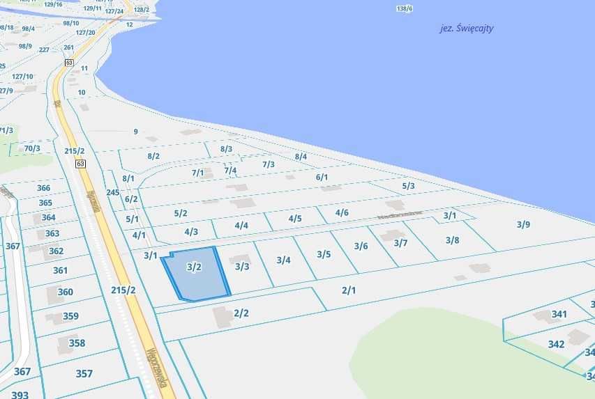 Działka w Ogonkach - ul. Nadbrzeżna