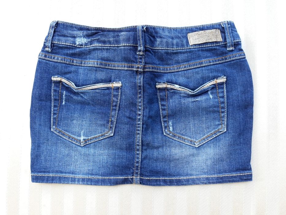 Jeansowa spódnica mini z kieszeniami Pull&Bear r. XS 34