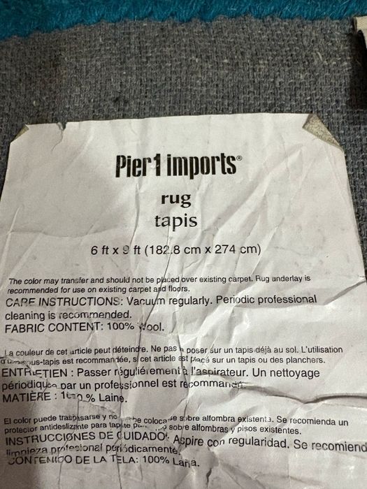 Tapete para ambiente interno.