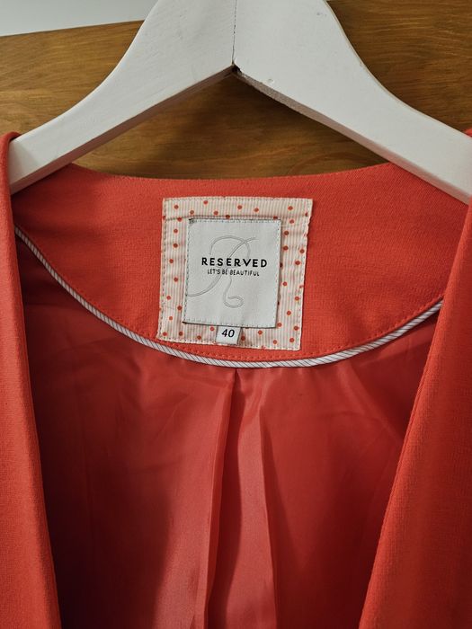 Marynarka żakiet koralowa r.40 reserved